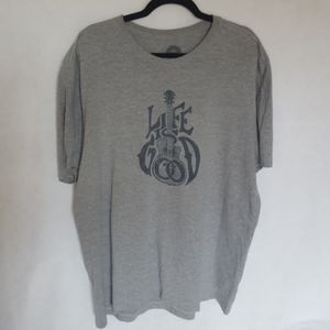 LIFE IS GOOD Classic Tee, Grey, Size XXL